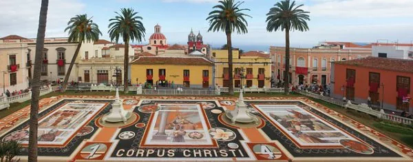 Alfombra de tierra en La Orotava, Tenerife