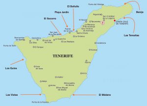 Mapa Tenerife Norte Playas