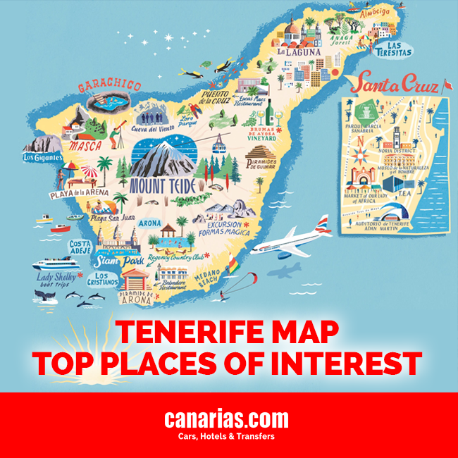 tourist map of tenerife south